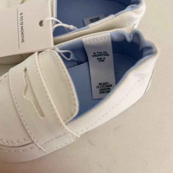Janie & Jack Baby Penny Loafer in White Size 6/12 Months - Picture 4 of 6